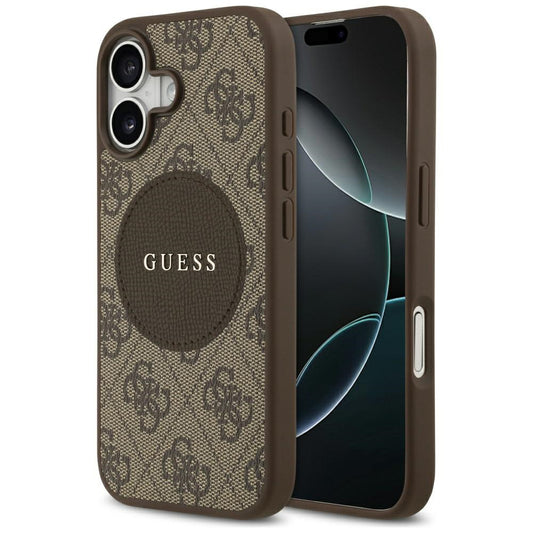 MagSafe futrola za Apple iPhone 17, Guess, 4G Circle Classic Logo, smeđa