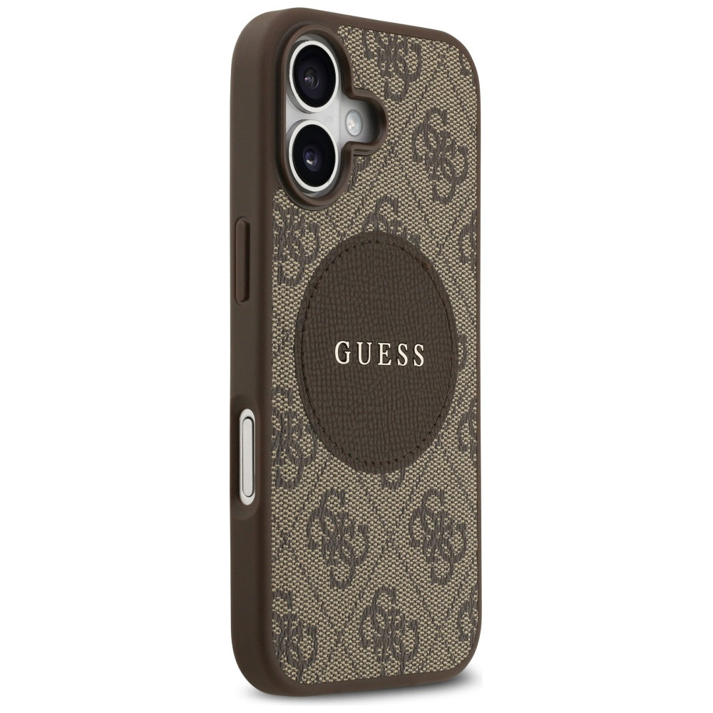 MagSafe futrola za Apple iPhone 17, Guess, 4G Circle Classic Logo, smeđa