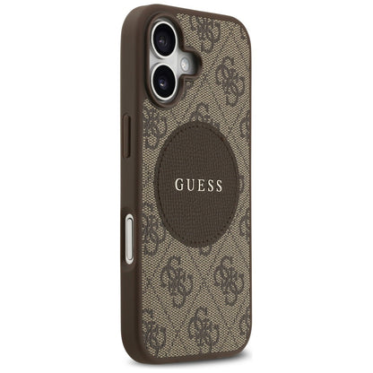 MagSafe futrola za Apple iPhone 17, Guess, 4G Circle Classic Logo, smeđa