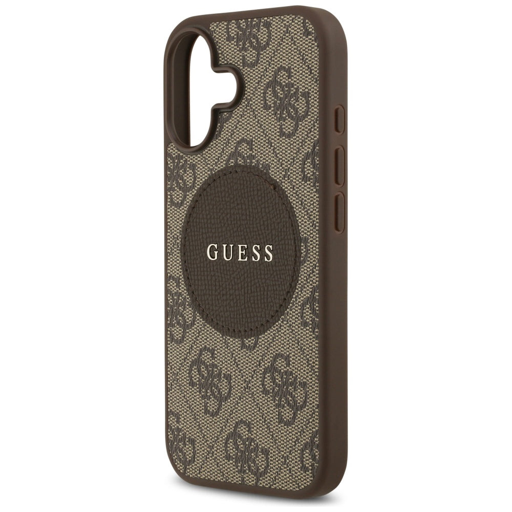 MagSafe futrola za Apple iPhone 17, Guess, 4G Circle Classic Logo, smeđa