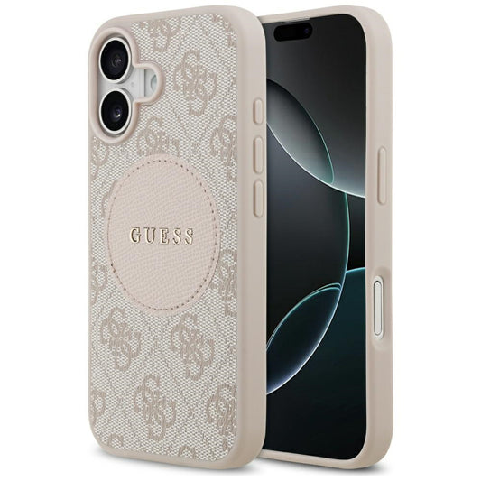 Futrola MagSafe za Apple iPhone 17, Guess, 4G Circle Classic Logo, Roza