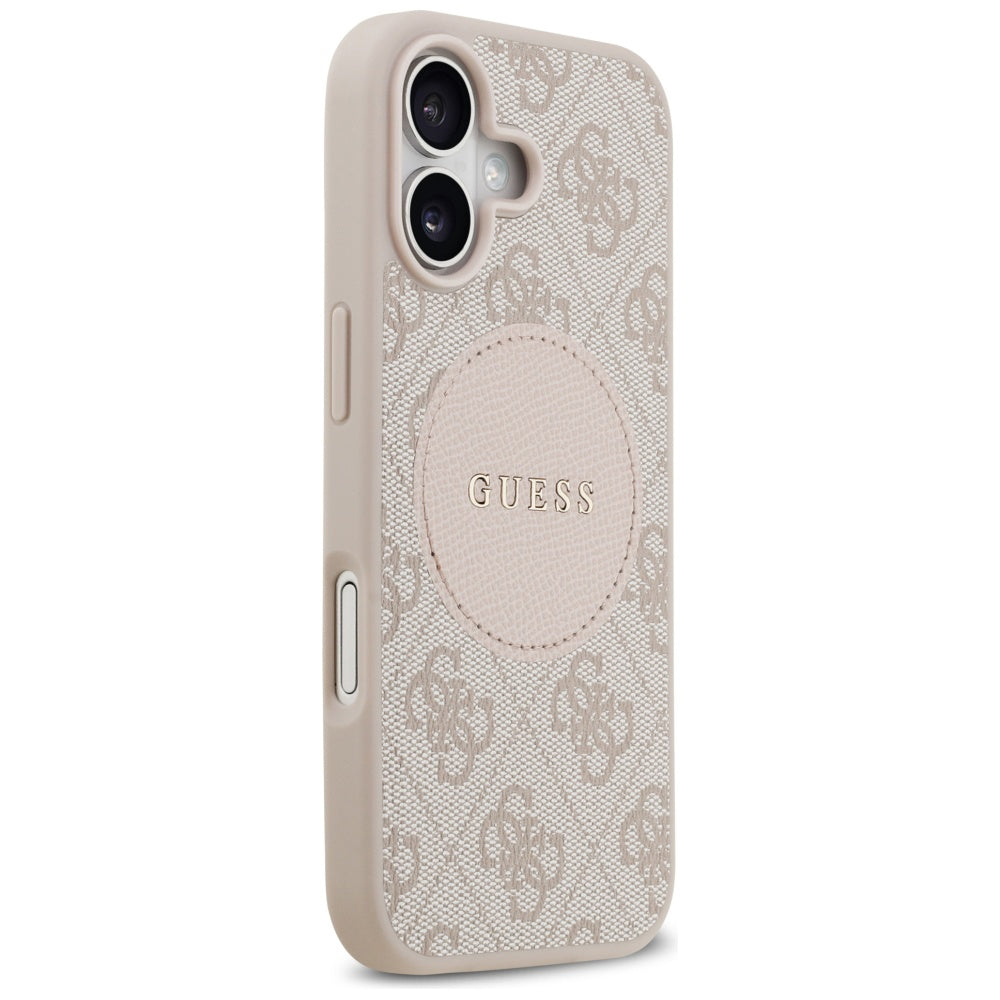 Futrola MagSafe za Apple iPhone 17, Guess, 4G Circle Classic Logo, Roza