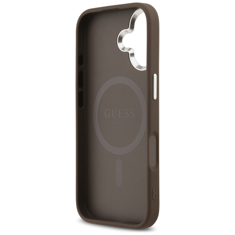 MagSafe futrola za Apple iPhone 17, Guess, 4G Classic Logo, smeđa