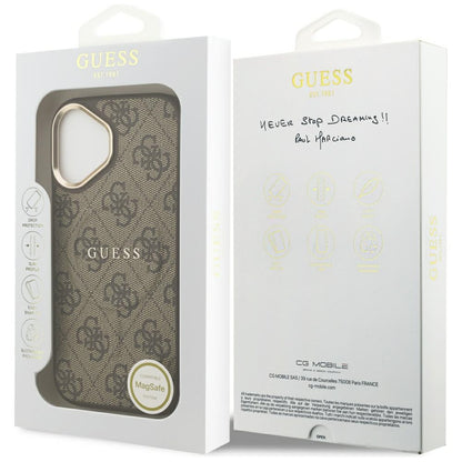 MagSafe futrola za Apple iPhone 17, Guess, 4G Classic, smeđa