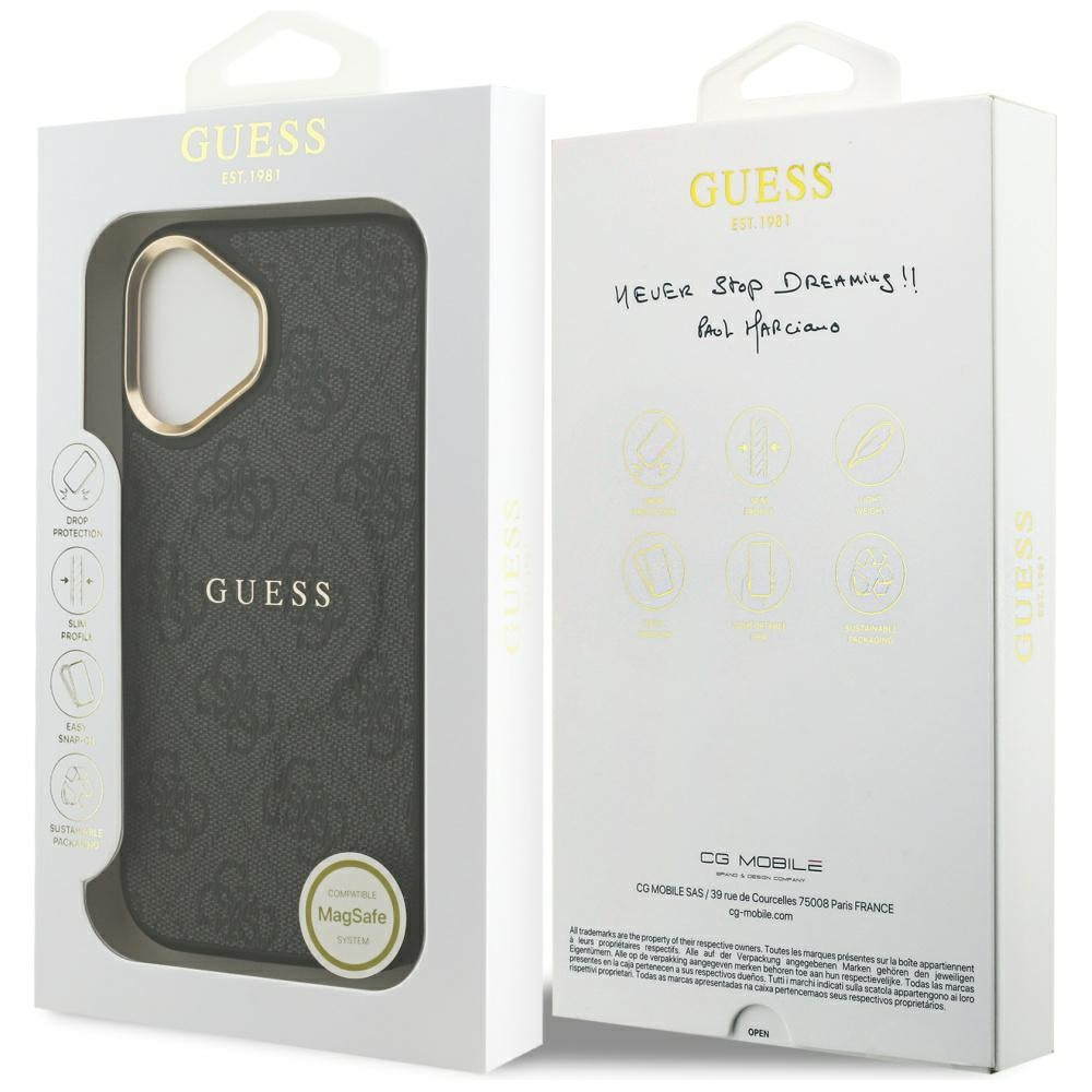MagSafe futrola za Apple iPhone 17, Guess, 4G Classic, Crna
