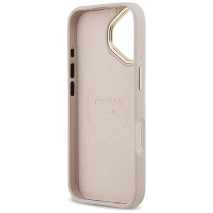 MagSafe futrola za Apple iPhone 17, Guess, 4G Logo Plate, Roza