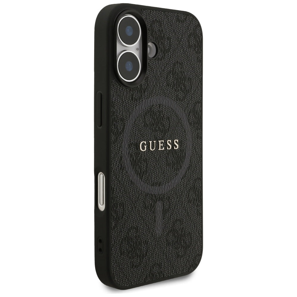 MagSafe futrola za Apple iPhone 17, Guess, 4G Ring Classic Logo, Crna