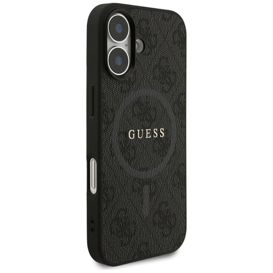 MagSafe futrola za Apple iPhone 17, Guess, 4G Ring Classic Logo, Crna