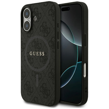 MagSafe futrola za Apple iPhone 17, Guess, 4G Ring Classic Logo, Crna