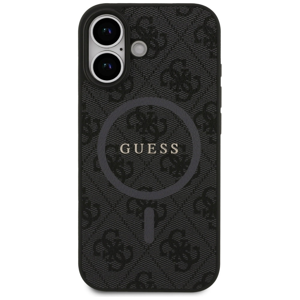 MagSafe futrola za Apple iPhone 17, Guess, 4G Ring Classic Logo, Crna
