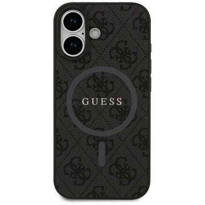 MagSafe futrola za Apple iPhone 17, Guess, 4G Ring Classic Logo, Crna
