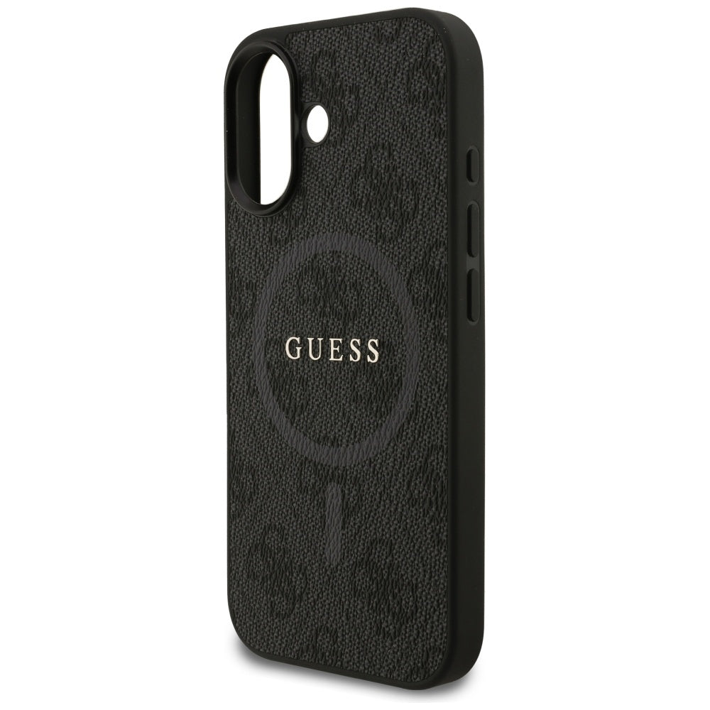 MagSafe futrola za Apple iPhone 17, Guess, 4G Ring Classic Logo, Crna