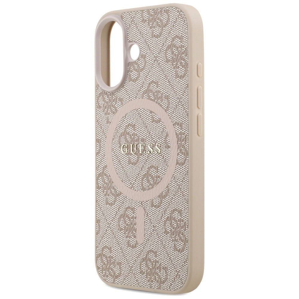 MagSafe futrola za Apple iPhone 17, Guess, 4G Ring Classic Logo, Roza