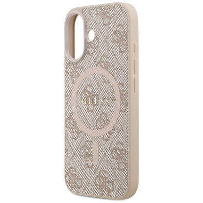 MagSafe futrola za Apple iPhone 17, Guess, 4G Ring Classic Logo, Roza