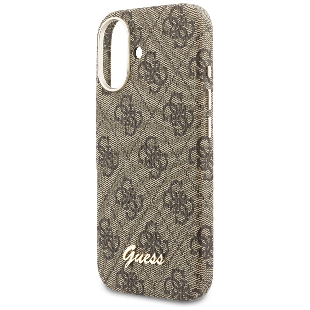 Futrola MagSafe za Apple iPhone 17, Guess, 4G Script Logo, Smeđa