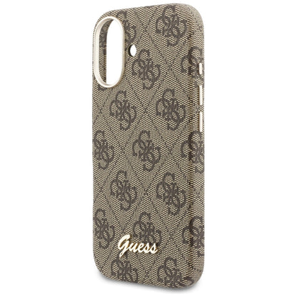 Futrola MagSafe za Apple iPhone 17, Guess, 4G Script Logo, Smeđa