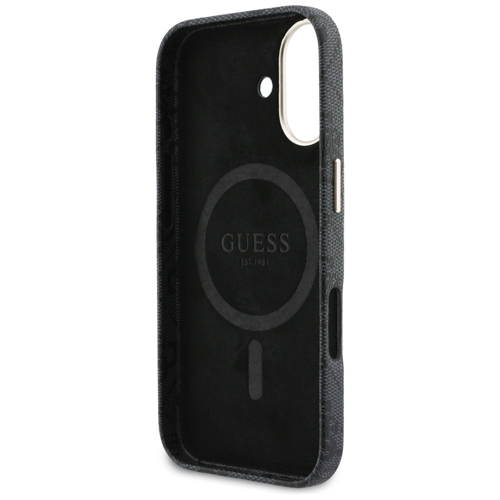 MagSafe futrola za Apple iPhone 17, Guess, 4G Script Logo, Crna