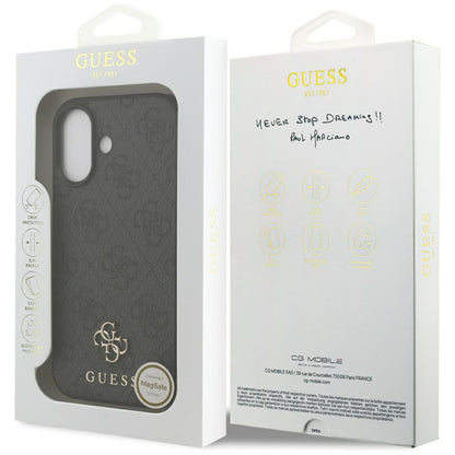 MagSafe futrola za Apple iPhone 17, Guess, 4G Small and Classic Logo, Crna