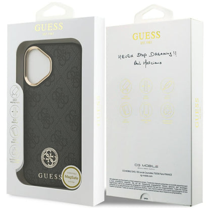 MagSafe futrola za Apple iPhone 17, Guess, 4G Strass Logo, Crna