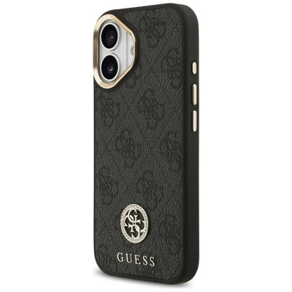 MagSafe futrola za Apple iPhone 17, Guess, 4G Strass Logo with Big Strap, Crna
