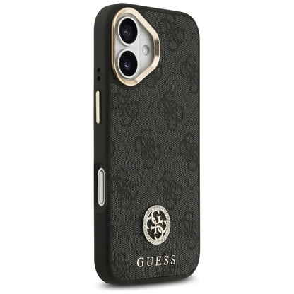 MagSafe futrola za Apple iPhone 17, Guess, 4G Strass Logo with Big Strap, Crna