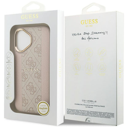 MagSafe futrola za Apple iPhone 17, Guess, 4G Stripe, Roza