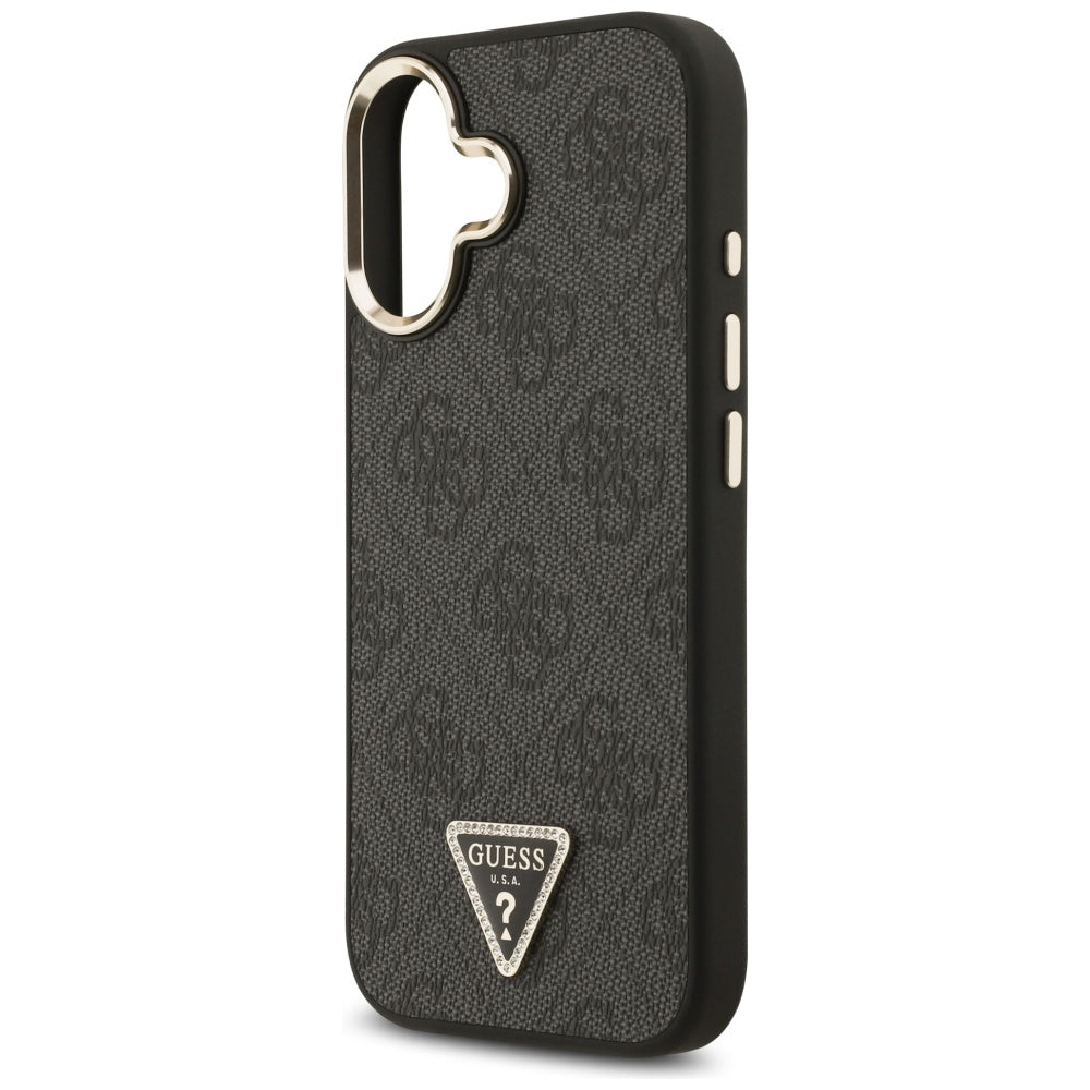 MagSafe futrola za Apple iPhone 17, Guess, 4G Triangle Diamond Logo, Crna