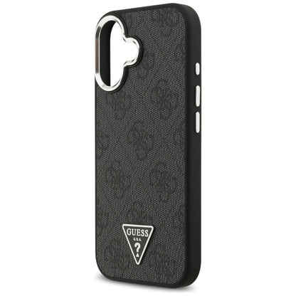 MagSafe futrola za Apple iPhone 17, Guess, 4G Triangle Logo, Crno Srebrna