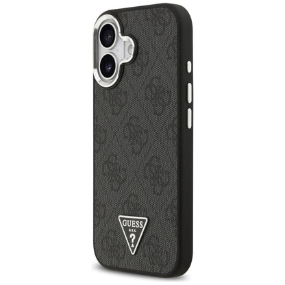 MagSafe futrola za Apple iPhone 17, Guess, 4G Triangle Logo, Crno Srebrna