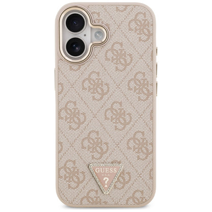 MagSafe futrola za Apple iPhone 17, Guess, 4G Triangle Logo, Zlatno Roza