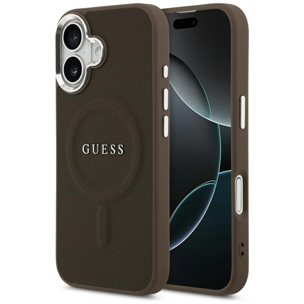 MagSafe futrola za Apple iPhone 17, Guess, Classic Logo, smeđa