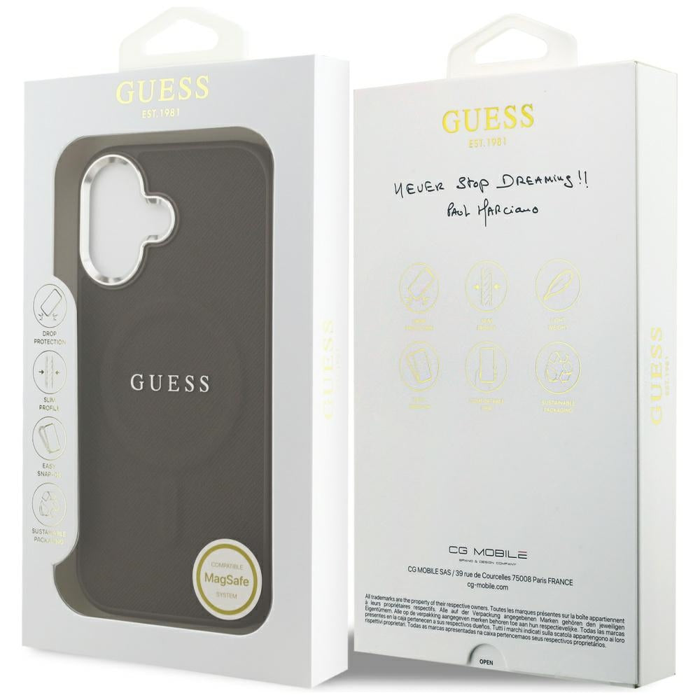 MagSafe futrola za Apple iPhone 17, Guess, Classic Logo, smeđa
