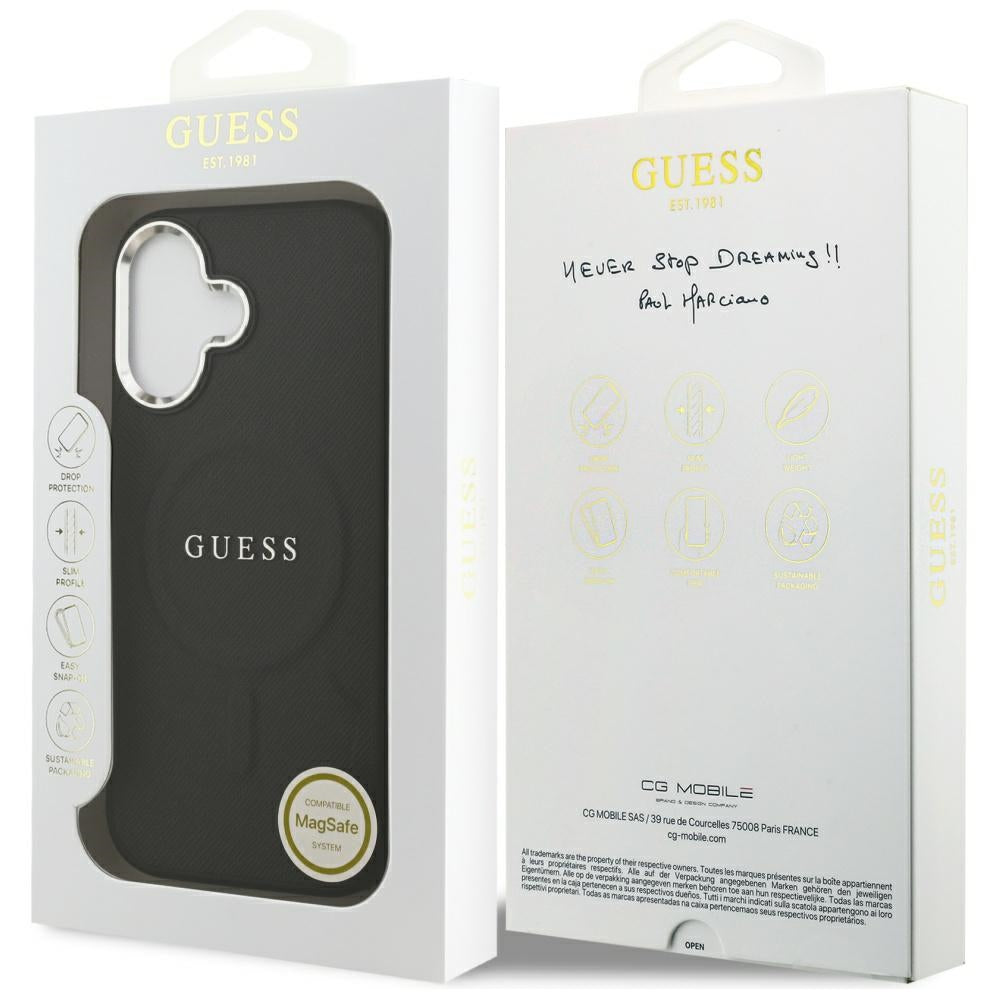 MagSafe futrola za Apple iPhone 17, Guess, Classic Logo, Crna