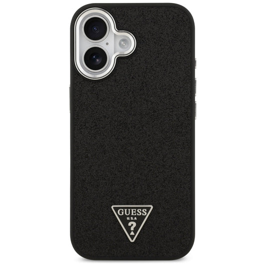 Futrola MagSafe za Apple iPhone 17, Guess, Glitter Triangle Logo, Crna
