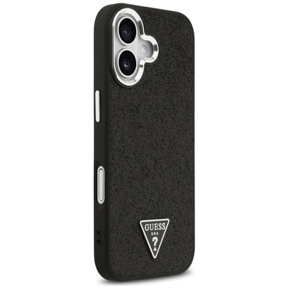Futrola MagSafe za Apple iPhone 17, Guess, Glitter Triangle Logo, Crna