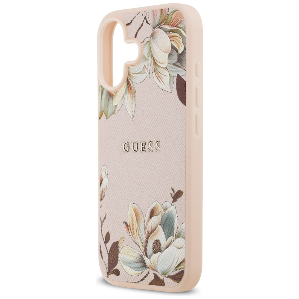 Futrola MagSafe za Apple iPhone 17, Guess, Grained Flowers, Roza
