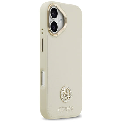 MagSafe futrola za Apple iPhone 17, Guess, Grained Strass Logo, Bež