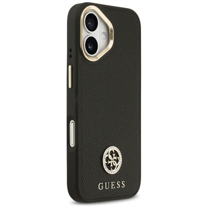 MagSafe torbica za Apple iPhone 17, Guess, Grained Strass Logo, Crna