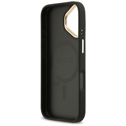 MagSafe torbica za Apple iPhone 17, Guess, Grained Strass Logo, Crna