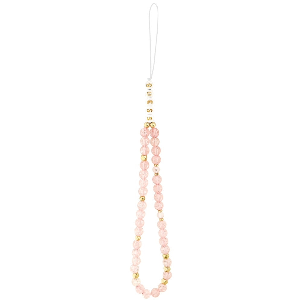 Husa MagSafe za Apple iPhone 17, Guess, IML Flowers Allover Electroplated with Pearl Strap, Crna