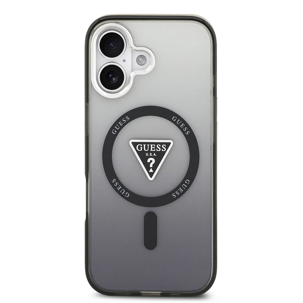 MagSafe futrola za Apple iPhone 17, Guess, IML Gradient Triangle Logo, Crna