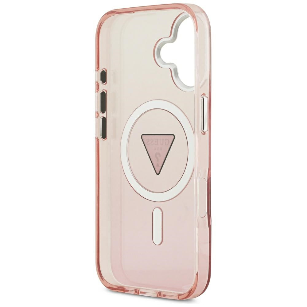 MagSafe futrola za Apple iPhone 17, Guess, IML Gradient Triangle Logo, Roza