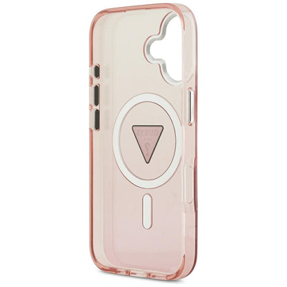 MagSafe futrola za Apple iPhone 17, Guess, IML Gradient Triangle Logo, Roza