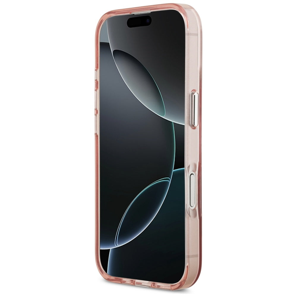 MagSafe futrola za Apple iPhone 17, Guess, IML Gradient Triangle Logo, Roza