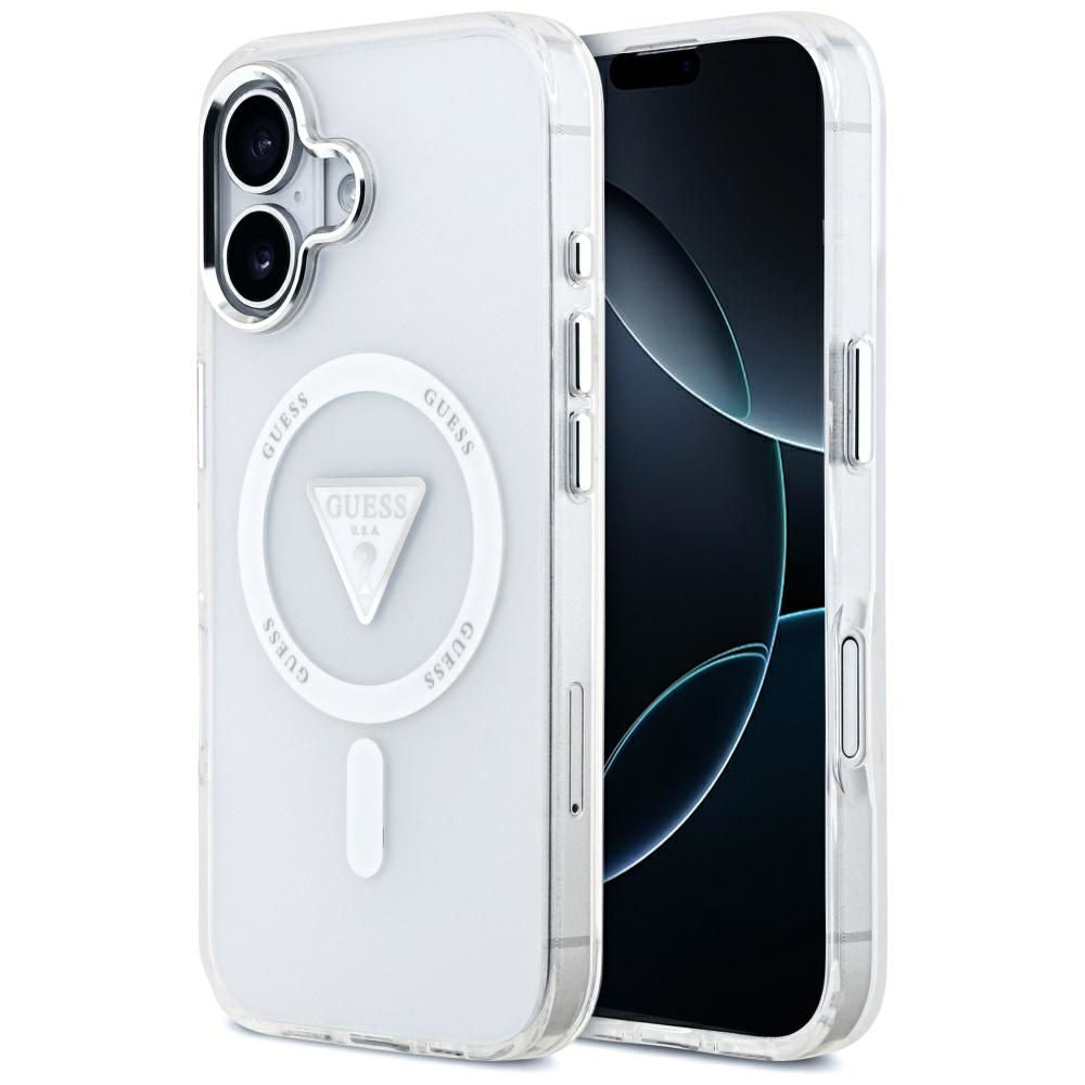 MagSafe futrola za Apple iPhone 17, Guess, IML Gradient Triangle Logo, Prozirna