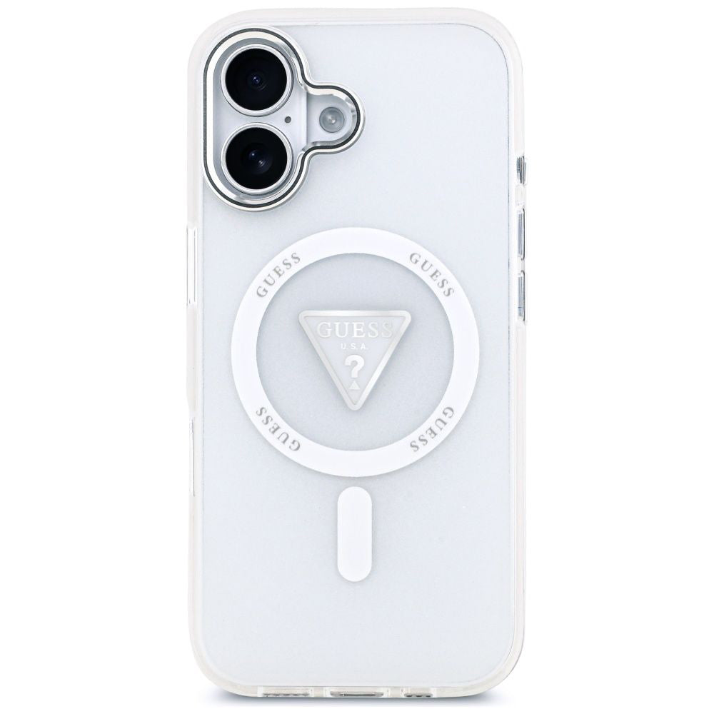 MagSafe futrola za Apple iPhone 17, Guess, IML Gradient Triangle Logo, Prozirna