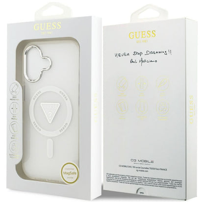 MagSafe futrola za Apple iPhone 17, Guess, IML Gradient Triangle Logo, Prozirna