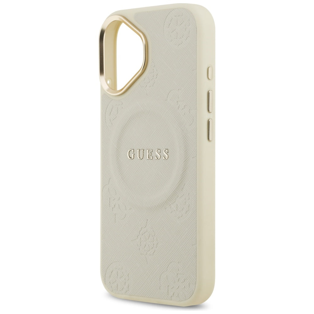 MagSafe torbica za Apple iPhone 17, Guess, Peony Hot Stamp, Bež