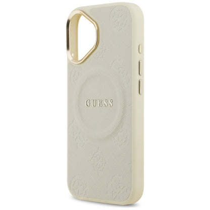 MagSafe torbica za Apple iPhone 17, Guess, Peony Hot Stamp, Bež