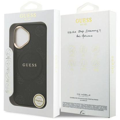 MagSafe futrola za Apple iPhone 17, Guess, Peony Hot Stamp, Crna